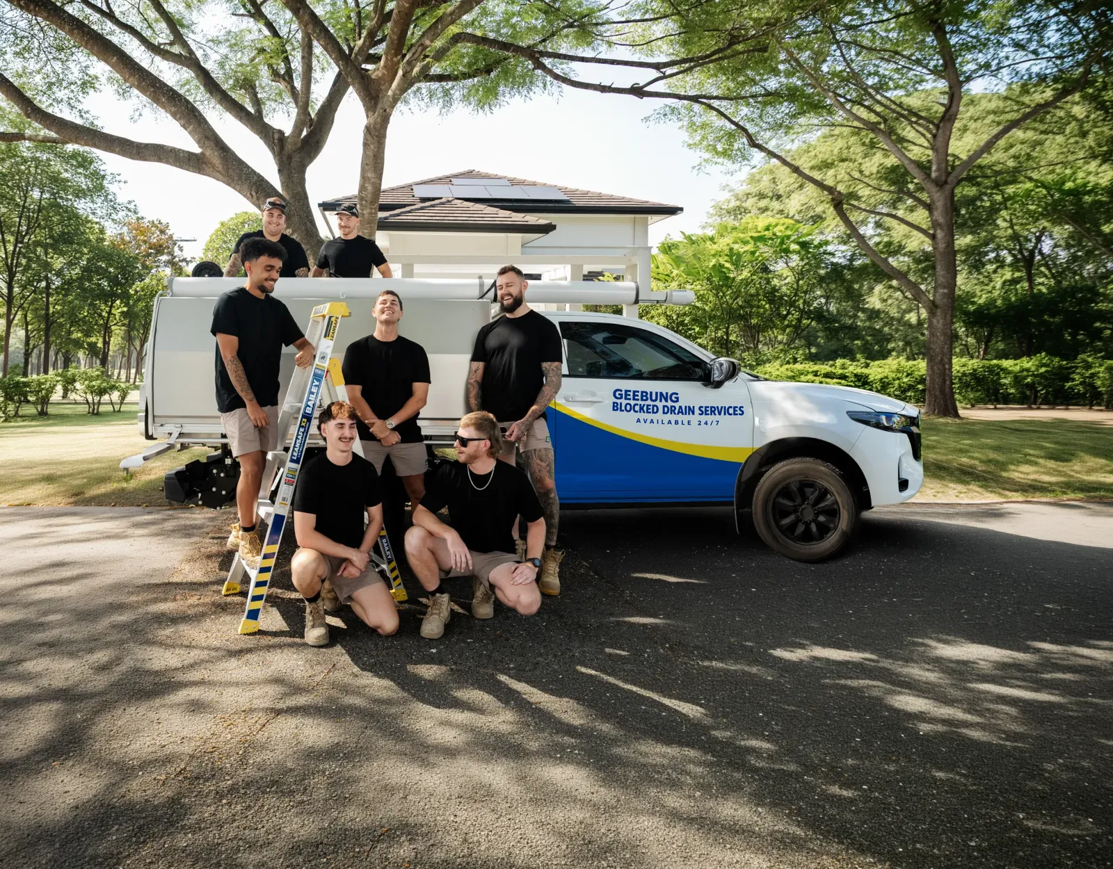 Geebung Blocked Drain Services ute and team